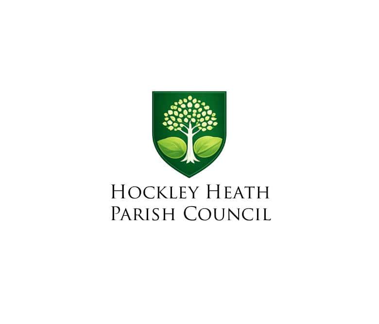 Green tree logo above “Hockley Heath Parish Council” on a white background.
